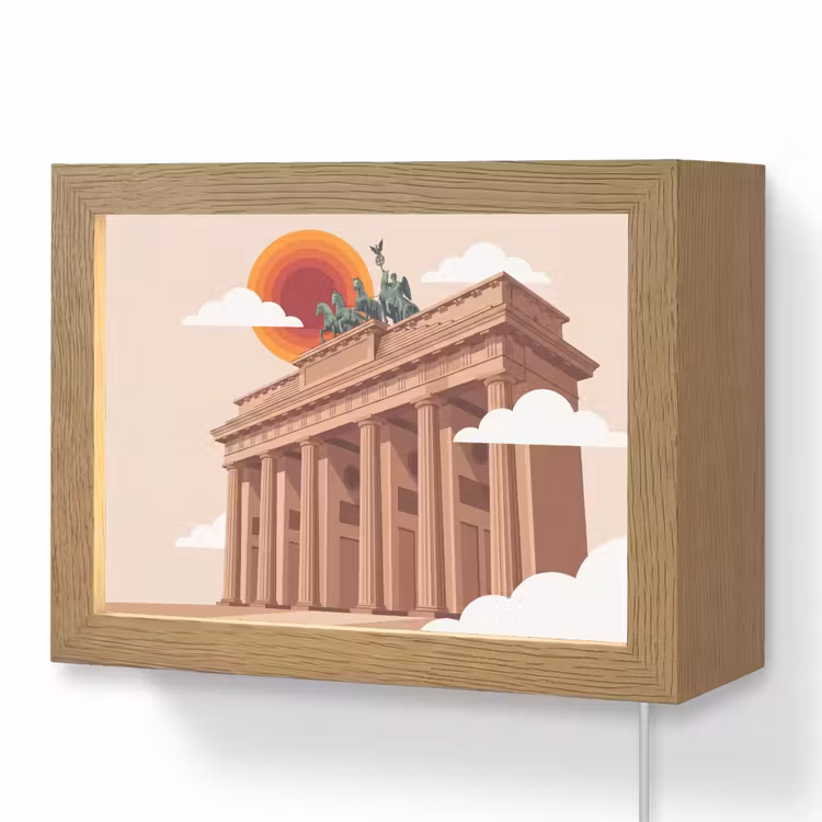 Lightbox - Wandlamp - Architectuur - Brandenburg - Berlijn - Zonsondergang - Historisch — 1