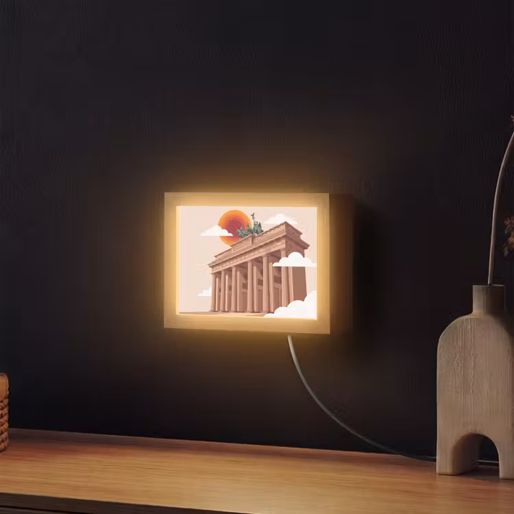 Lightbox - Wandlamp - Architectuur - Brandenburg - Berlijn - Zonsondergang - Historisch — 2