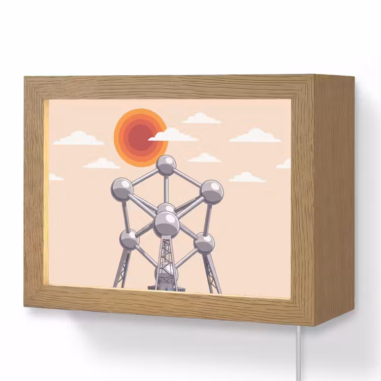 Lightbox - Wandlamp - Architectuur - Geometrie - Stad - Modern - Grijs — 1