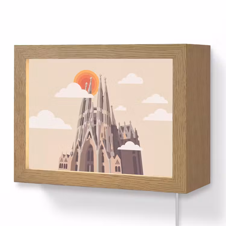 Lightbox - Wandlamp - Gebouw - Torens - Architectuur - Abstract - Zonsondergang — 1
