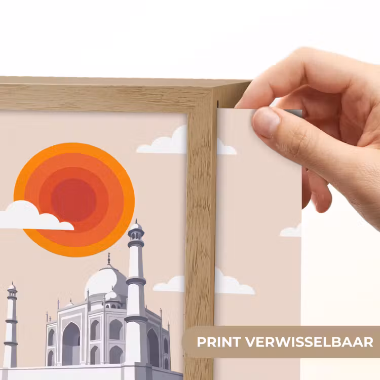 Lightbox - Wandlamp - Taj Mahal - Zon - Koepel - Architectuur - India - Grafisch — 6