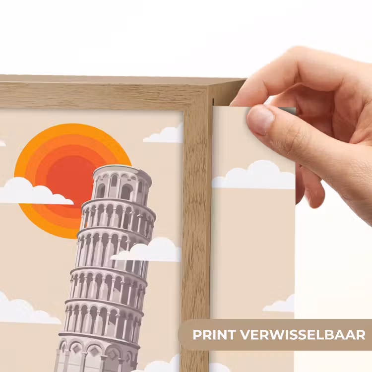 Lightbox - Wandlamp - Toren - Pisa - Architectuur - Minimalistisch - Beige — 6