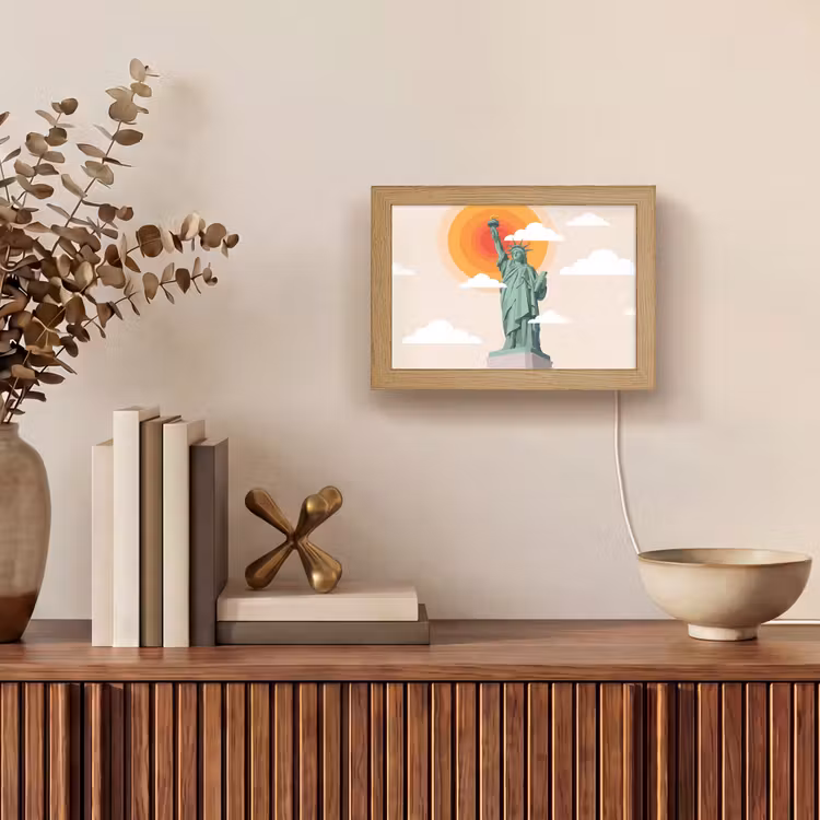Lightbox - Wandlamp - Vrijheidsbeeld - New York - Zon - Modern — 4