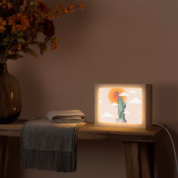 Lightbox - Wandlamp - Vrijheidsbeeld - New York - Zon - Modern — 5