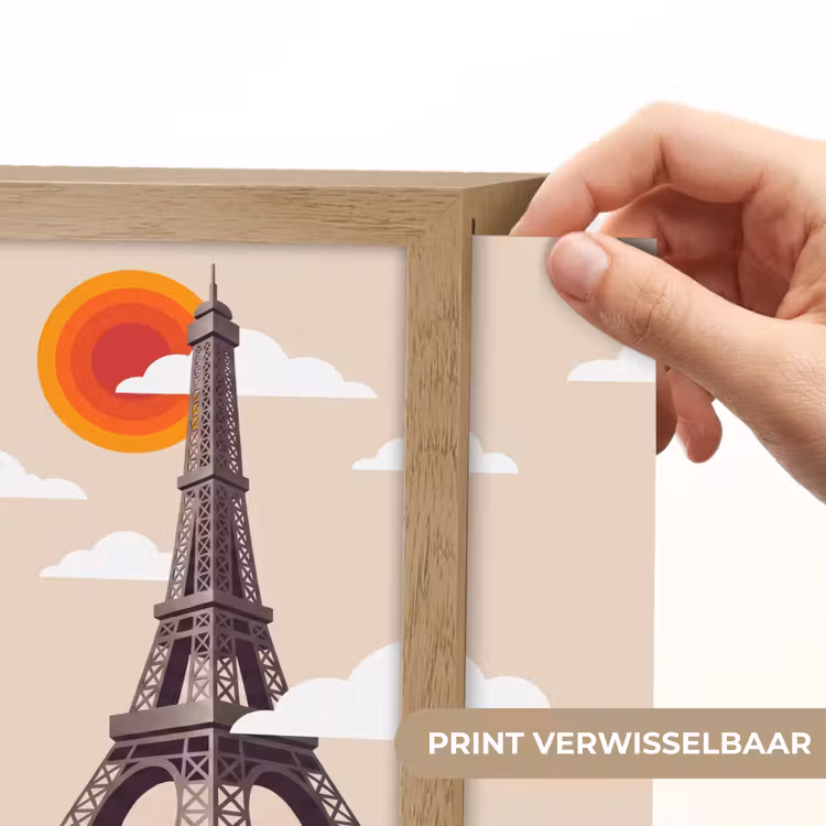 Lightbox - Wandlamp - Eiffeltoren - Zon - Architectuur - Abstract - Beige — 6