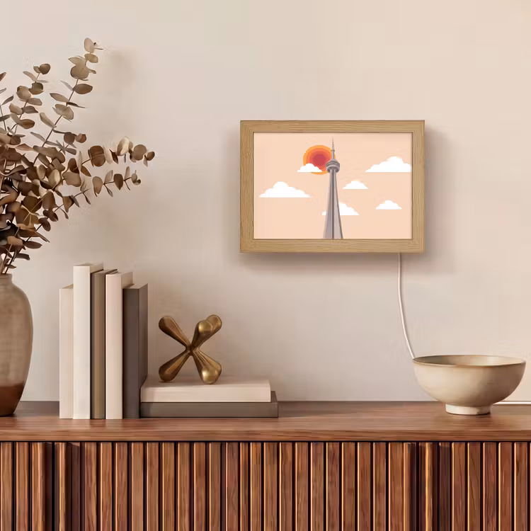 Lightbox - Wandlamp - Stad - Gebouw - Architectuur - Retro - Oranje — 4