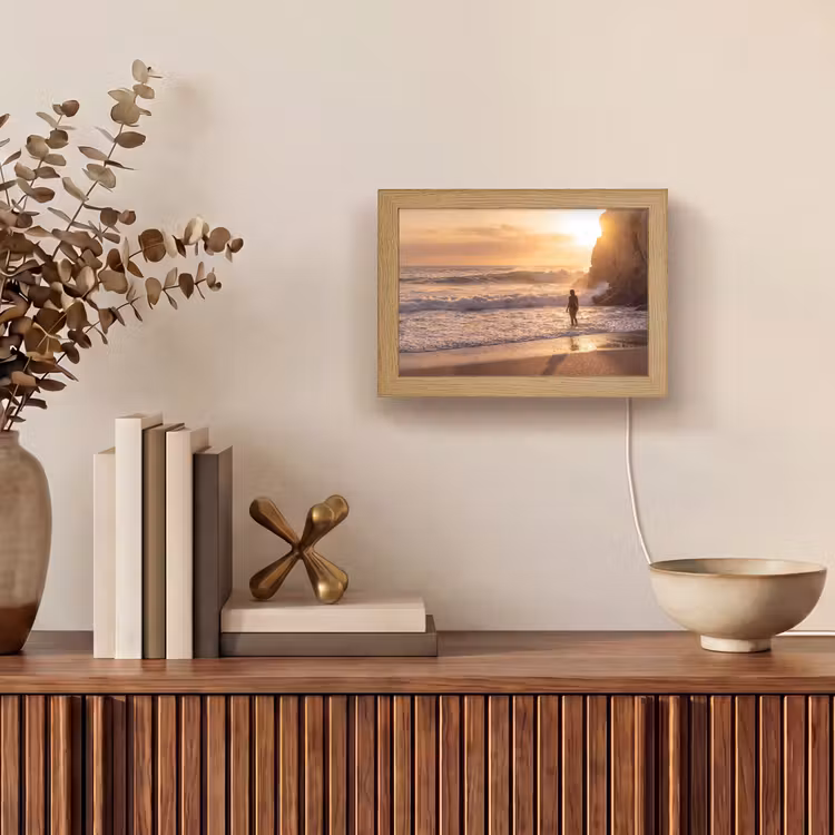 Lightbox - Wandlamp - Mensen - Oceaan - Zonsondergang - Kust - Goud — 4