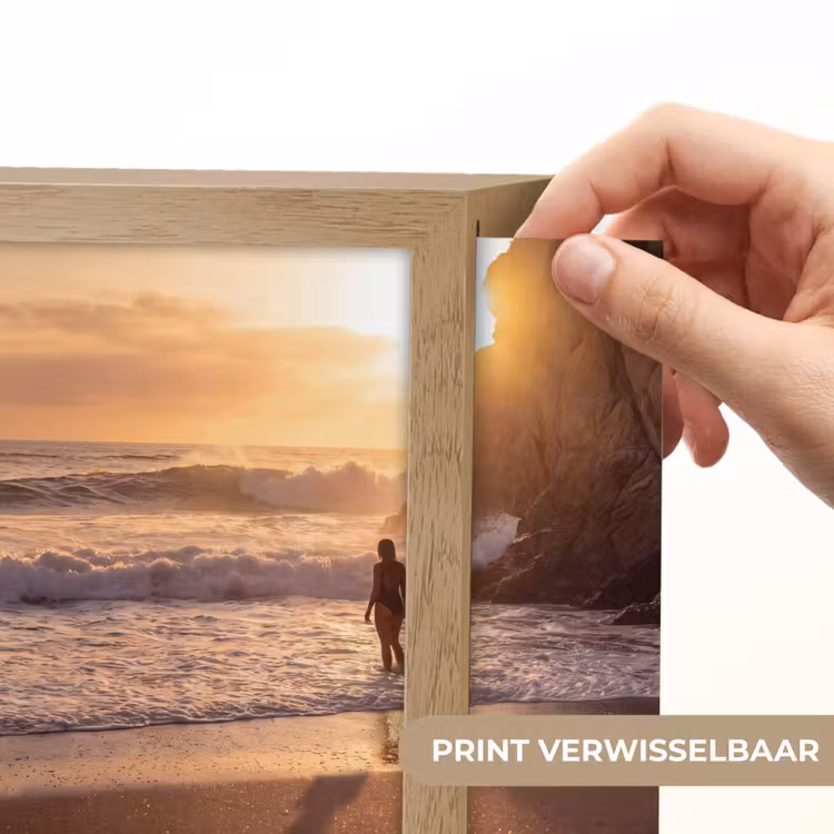 Lightbox - Wandlamp - Mensen - Oceaan - Zonsondergang - Kust - Goud — 6