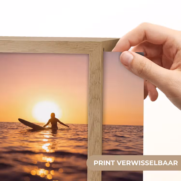 Lightbox - Wandlamp - Persoon - Surfen - Zonsondergang - Zee - Oranje — 6