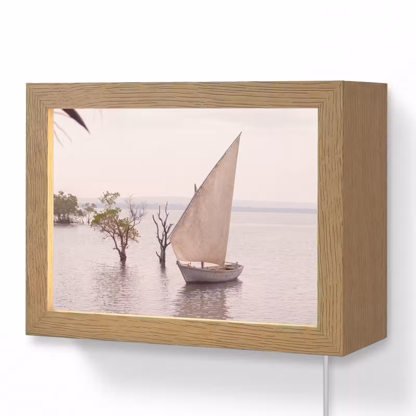 Lightbox - Wandlamp - Boot - Zeil - Water - Tropisch - Natuur — 1