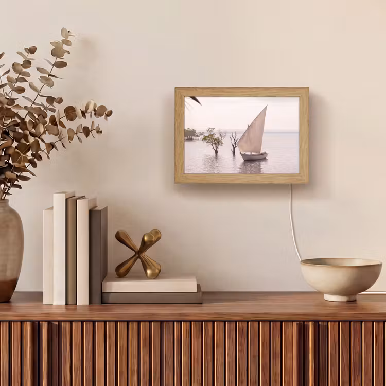 Lightbox - Wandlamp - Boot - Zeil - Water - Tropisch - Natuur — 4