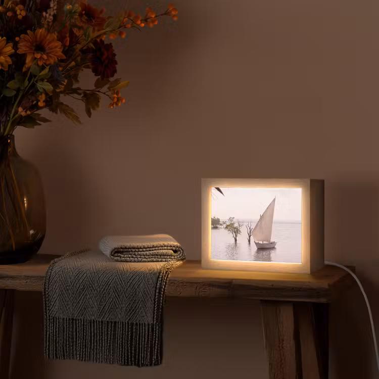 Lightbox - Wandlamp - Boot - Zeil - Water - Tropisch - Natuur — 5