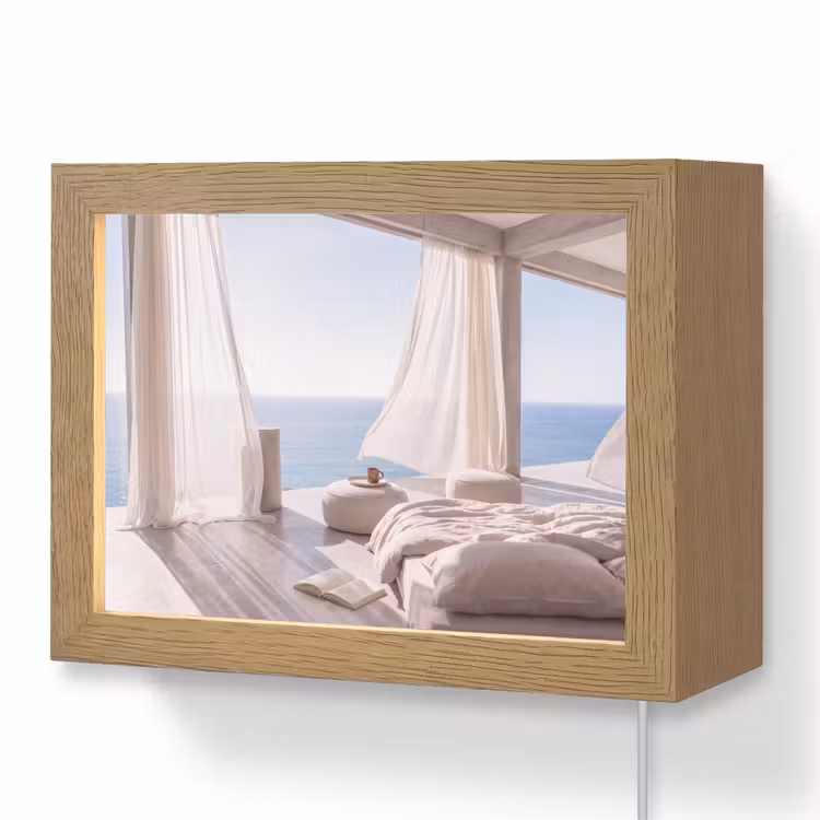 Lightbox - Wandlamp - Interieur - Zeezicht - Modern - Rust - Beige — 1