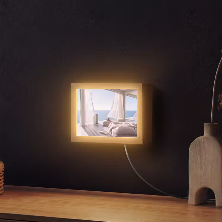 Lightbox - Wandlamp - Interieur - Zeezicht - Modern - Rust - Beige — 2