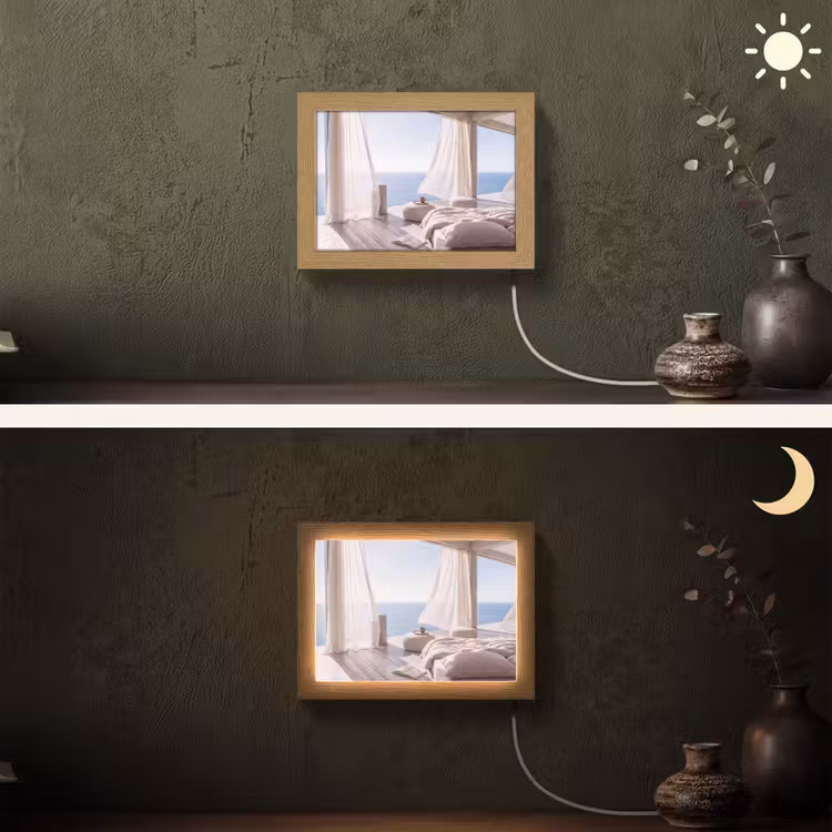 Lightbox - Wandlamp - Interieur - Zeezicht - Modern - Rust - Beige — 3