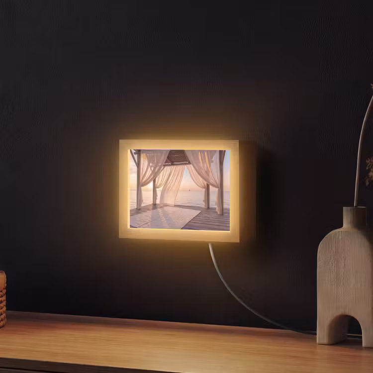 Lightbox - Wandlamp - Overkapping - Zee - Zonsondergang - Vakantie - Rust — 2