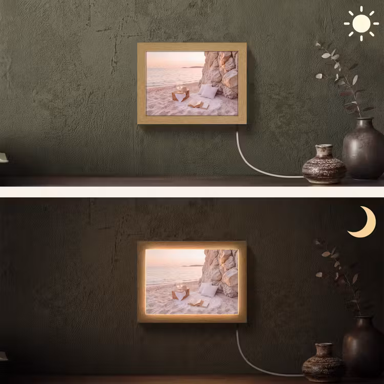 Lightbox - Wandlamp - Strand - Picknick - Zonsondergang - Zomer - Natuur — 3