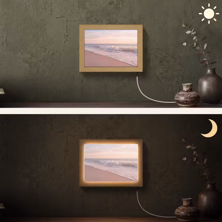 Lightbox - Wandlamp - Strand - Zee - Golven - Natuur - Zonsondergang — 3