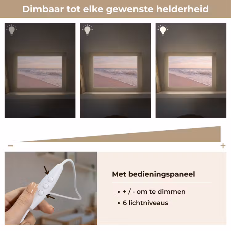 Lightbox - Wandlamp - Strand - Zee - Golven - Natuur - Zonsondergang — 8