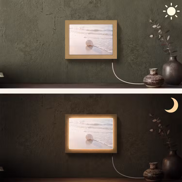 Lightbox - Wandlamp - Zeeschelp - Strand - Zee - Natuur - Beige — 3