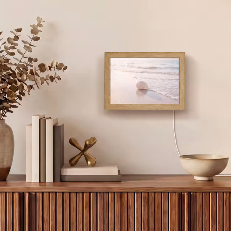 Lightbox - Wandlamp - Zeeschelp - Strand - Zee - Natuur - Beige — 4