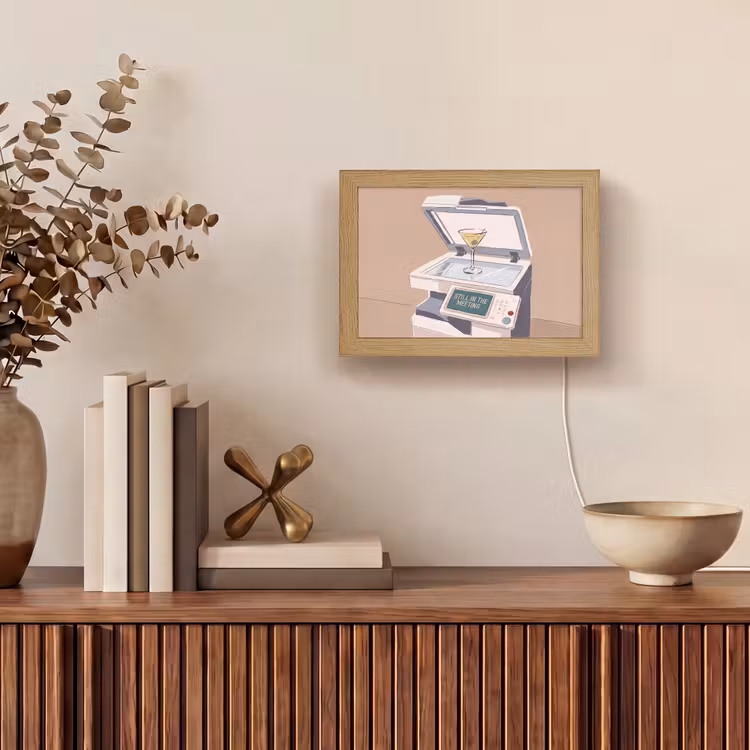 Lightbox - Wandlamp - Kantoor - Drank - Humor - Illustratie — 4