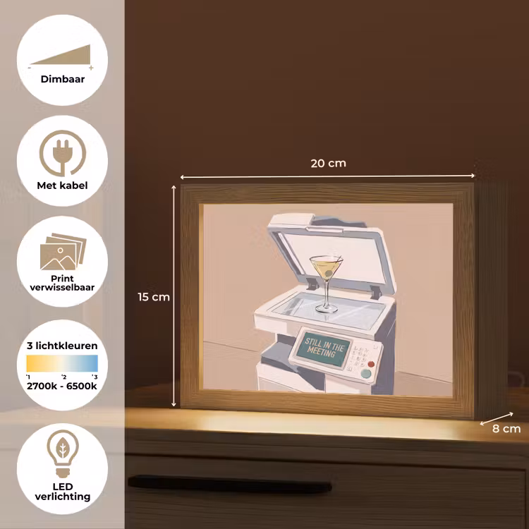 Lightbox - Wandlamp - Kantoor - Drank - Humor - Illustratie — 9