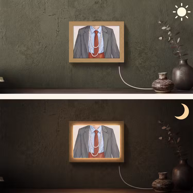 Lightbox - Wandlamp - Kleding - Strik - Parels - Klassiek - Mode — 3