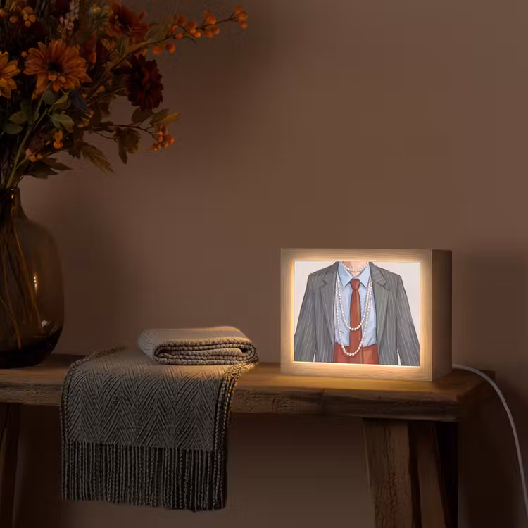 Lightbox - Wandlamp - Kleding - Strik - Parels - Klassiek - Mode — 5