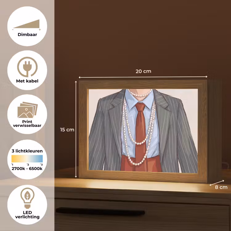 Lightbox - Wandlamp - Kleding - Strik - Parels - Klassiek - Mode — 9