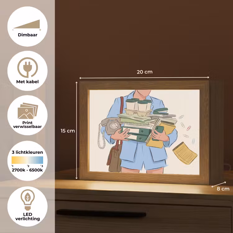 Lightbox - Wandlamp - Mens - Kantoorartikelen - Werk - Modern — 9