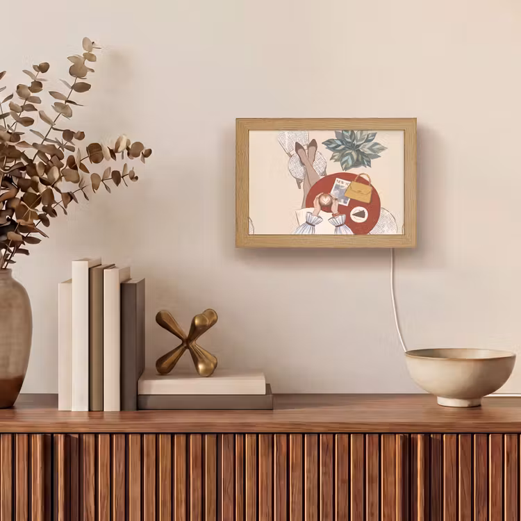 Lightbox - Wandlamp - Mensen - Cafe - Koffie - Stadsleven - Modern — 4