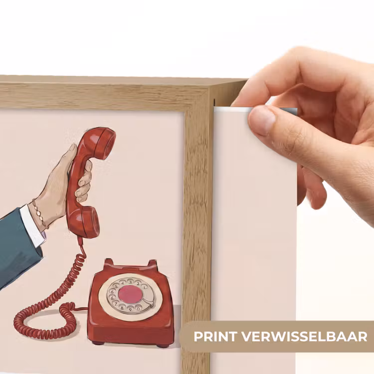 Lightbox - Wandlamp - Telefoon - Hand - Vintage - Communicatie - Rood — 6