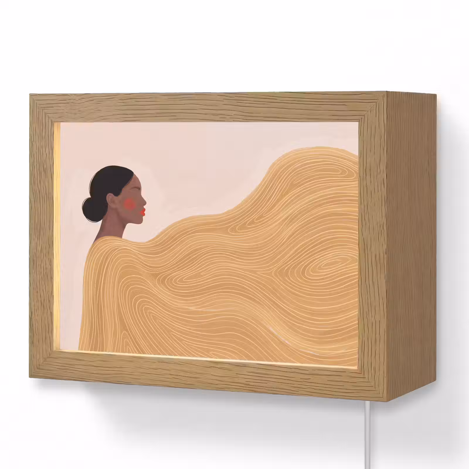 Lightbox - Wandlamp - Vrouw - Profiel - Modern - Abstract - Kunst — 1