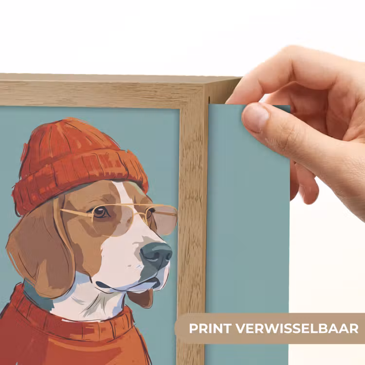 Lightbox - Wandlamp - Hond - Beanie - Zonnebril - Dieren - Modern — 6