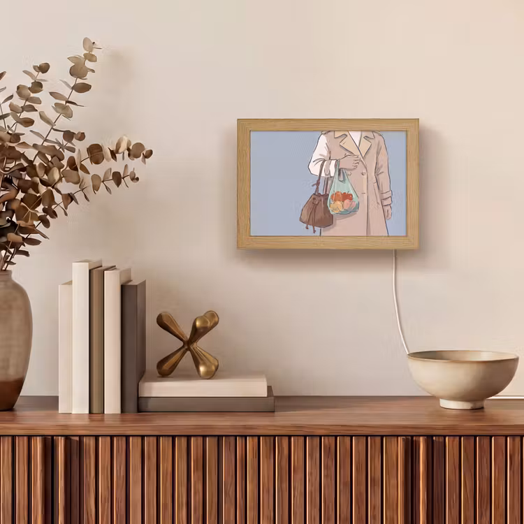Lightbox - Wandlamp - Mensen - Boodschappen - Stadsleven - Modern - Kleurrijk — 4