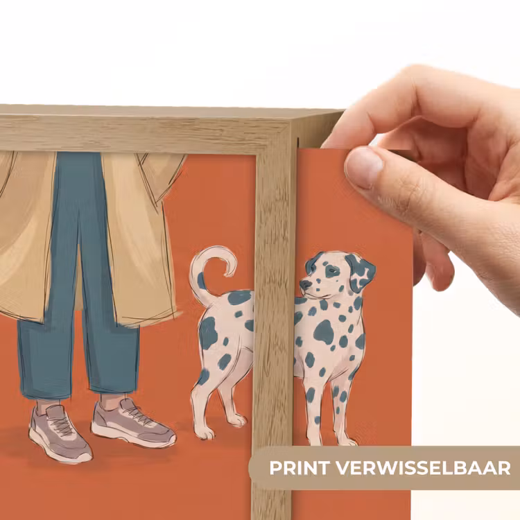 Lightbox - Wandlamp - Persoon - Hond - Dieren - Illustratie - Modern — 6