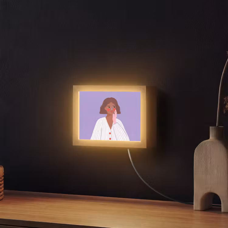 Lightbox - Wandlamp - Vrouw - Gezicht - Mensen - Abstract - Kleurrijk — 2