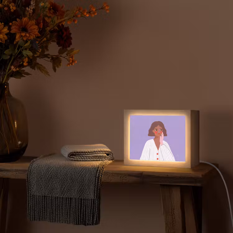 Lightbox - Wandlamp - Vrouw - Gezicht - Mensen - Abstract - Kleurrijk — 5