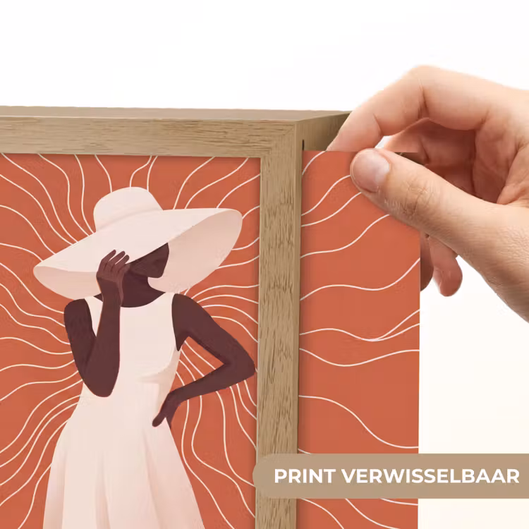 Lightbox - Wandlamp - Vrouw - Hoed - Portret - Modern - Beige — 6