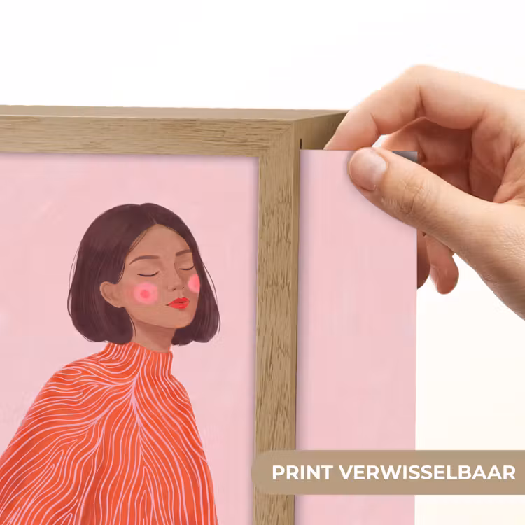 Lightbox - Wandlamp - Vrouw - Portret - Modern - Kunst - Roze — 6