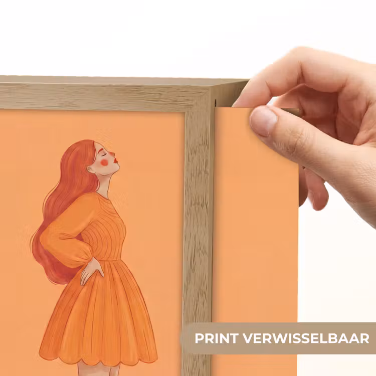 Lightbox - Wandlamp - Vrouw - Profiel - Mensen - Modern - Oranje — 6