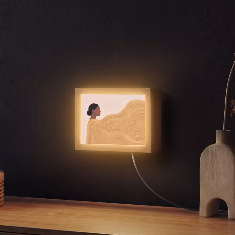Lightbox - Wandlamp - Vrouw - Profiel - Modern - Abstract - Kunst — 2