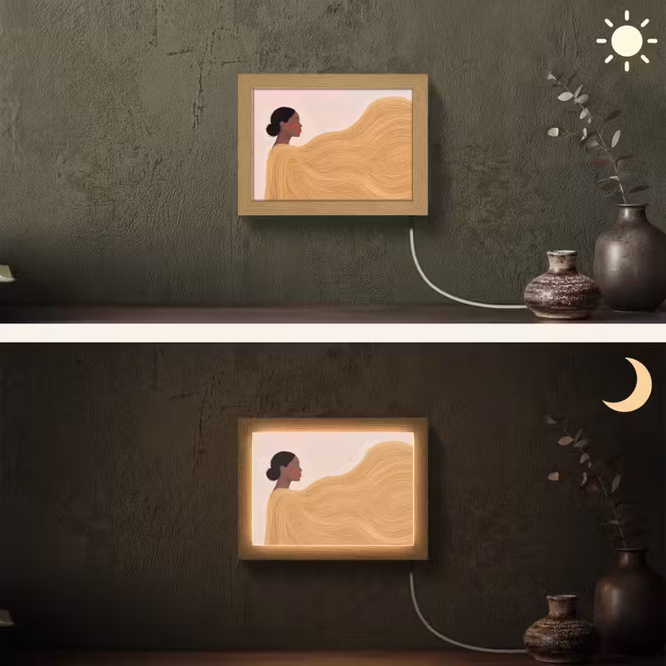 Lightbox - Wandlamp - Vrouw - Profiel - Modern - Abstract - Kunst — 3