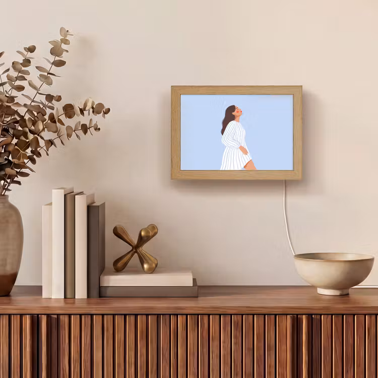 Lightbox - Wandlamp - Vrouw - Profiel - Rust - Modern - Illustratie — 4