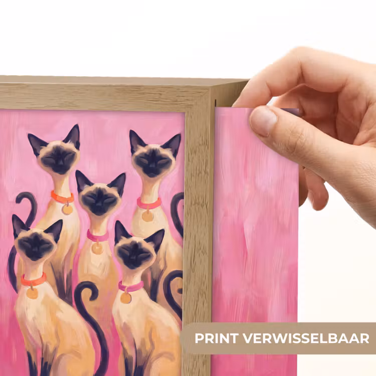 Lightbox - Wandlamp - Kat - Groep - Dieren - Modern - Roze — 6