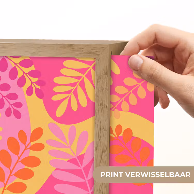 Lightbox - Wandlamp - Natuur - Bladeren - Abstract - Roze - Geel — 6