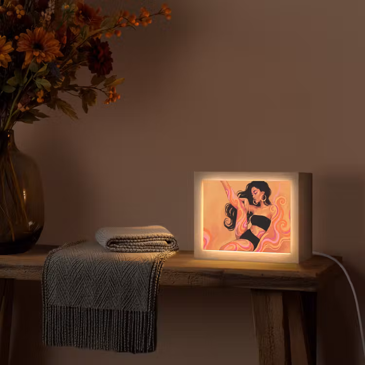Lightbox - Wandlamp - Vrouw - Portret - Abstract - Modern - Kleurrijk — 5