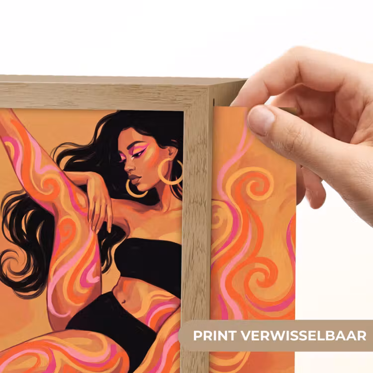 Lightbox - Wandlamp - Vrouw - Portret - Abstract - Modern - Kleurrijk — 6