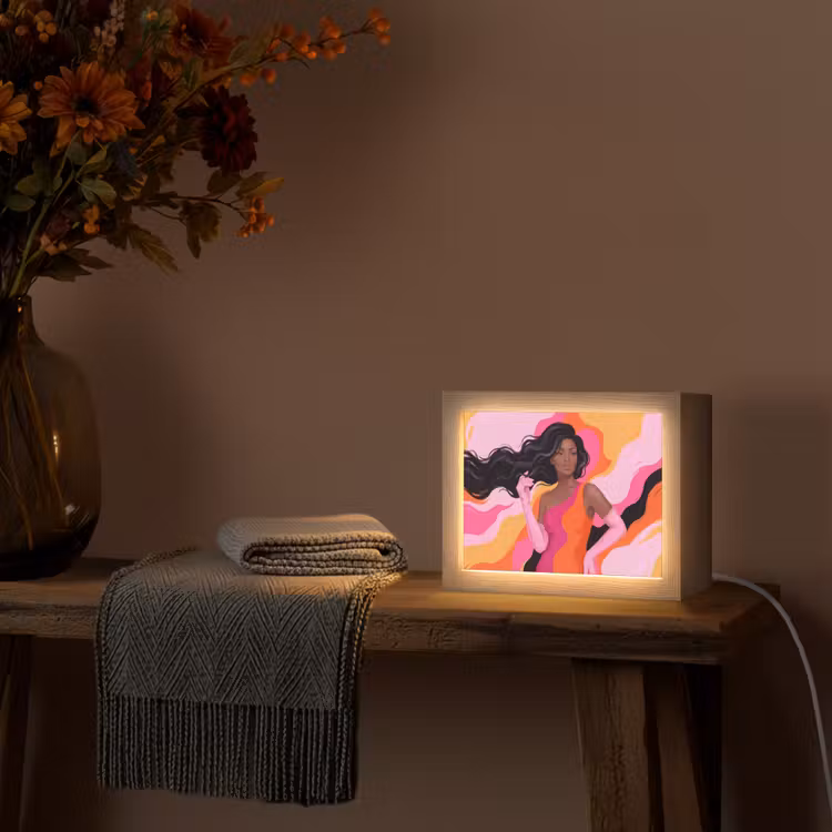Lightbox - Wandlamp - Vrouw - Portret - Kleurrijk - Modern - Kunst — 5